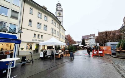 Wochenmarkt- Standplatz während dem Weihnachtsmarkt